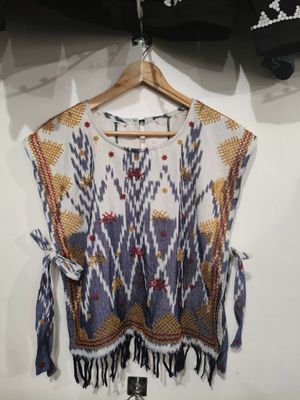 Blouse. TBOLI HAND-BEADED TOP