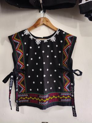 Blouse. TBOLI HAND-BEADED &amp;H HAND-EMBROIDERED TOP