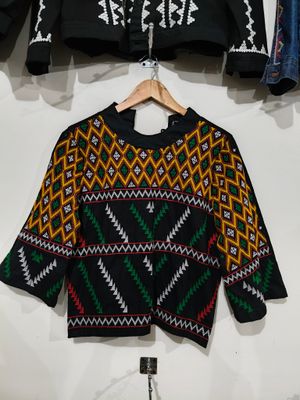 Blouse. T&#39;BOLI HAND-EMBROIDERED BLOUSE