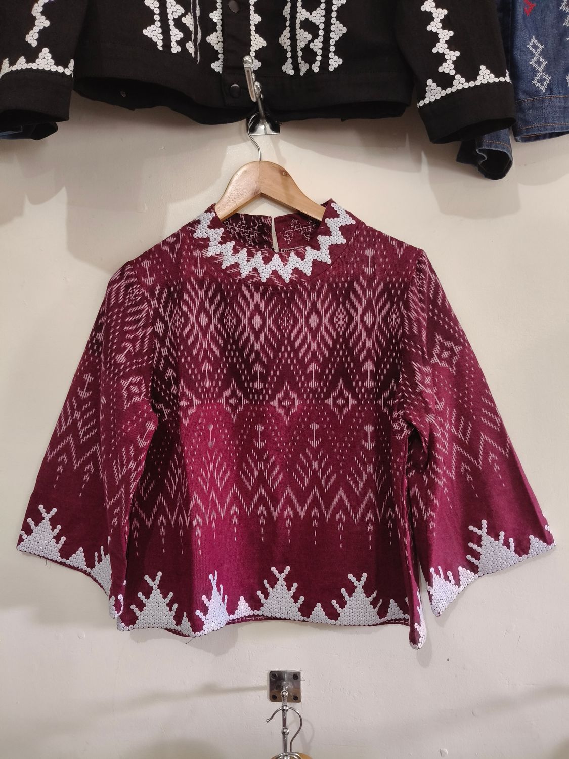 Blouse. TBOLI HAND-BEADED BLOUSE