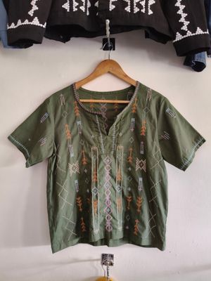 Blouse. T&#39;BOLI HAND-EMBROIDERED BLOUSE