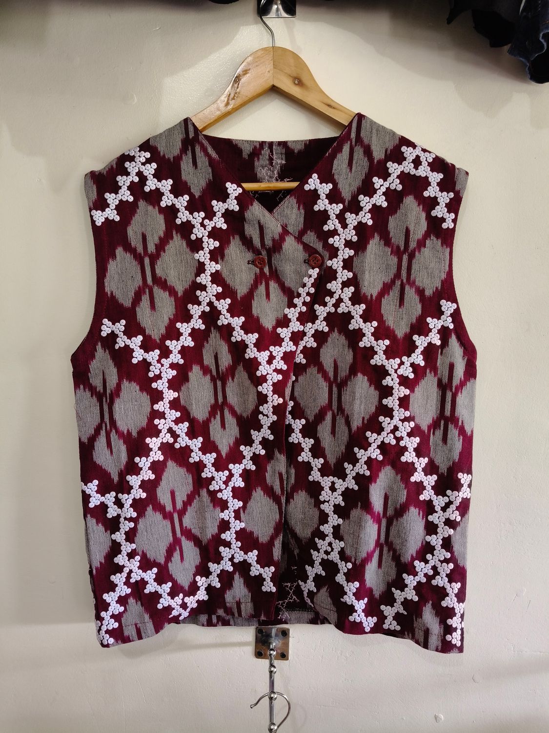 Blouse. TBOLI HAND-BEADED BLOUSE