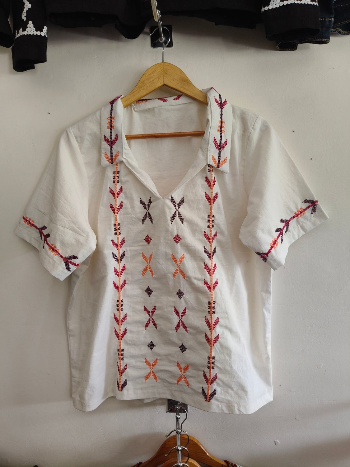 Blouse. T&#39;BOLI HAND-EMBROIDERED BLOUSE