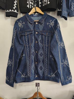 Jacket. TBOLI HAND-EMBROIDERED DENIM JACKET