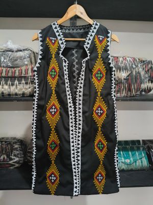 Abaya. CUSTOM TBOLI  HAND- EMBROIDERED ABAYA VEST