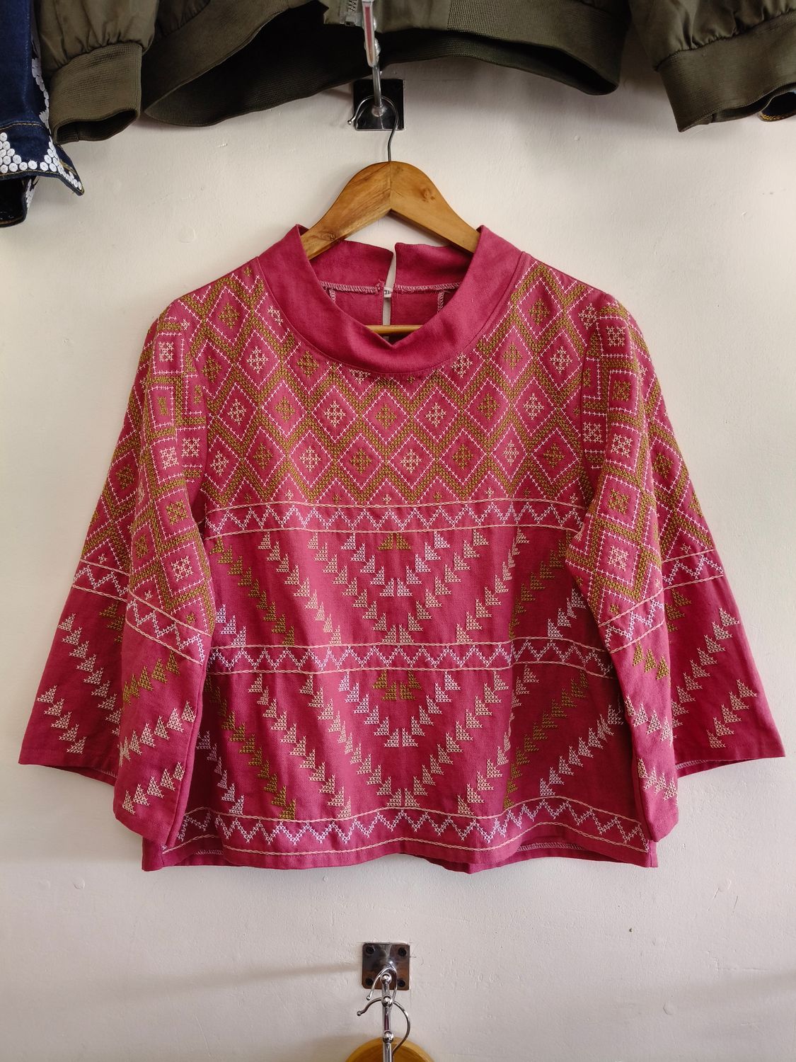 Blouse. T&#39;BOLI HAND-EMBROIDERED BLOUSE