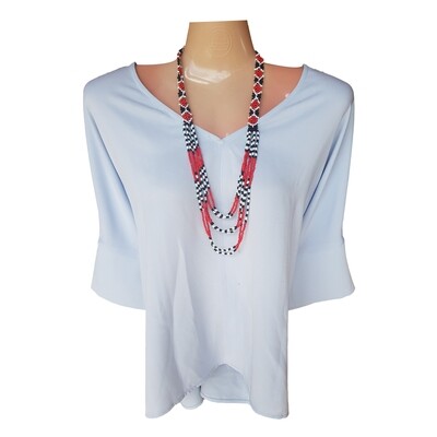 Necklace_11. K'LAGAN BEADED small WATERFALL necklace. T'boli Handmade