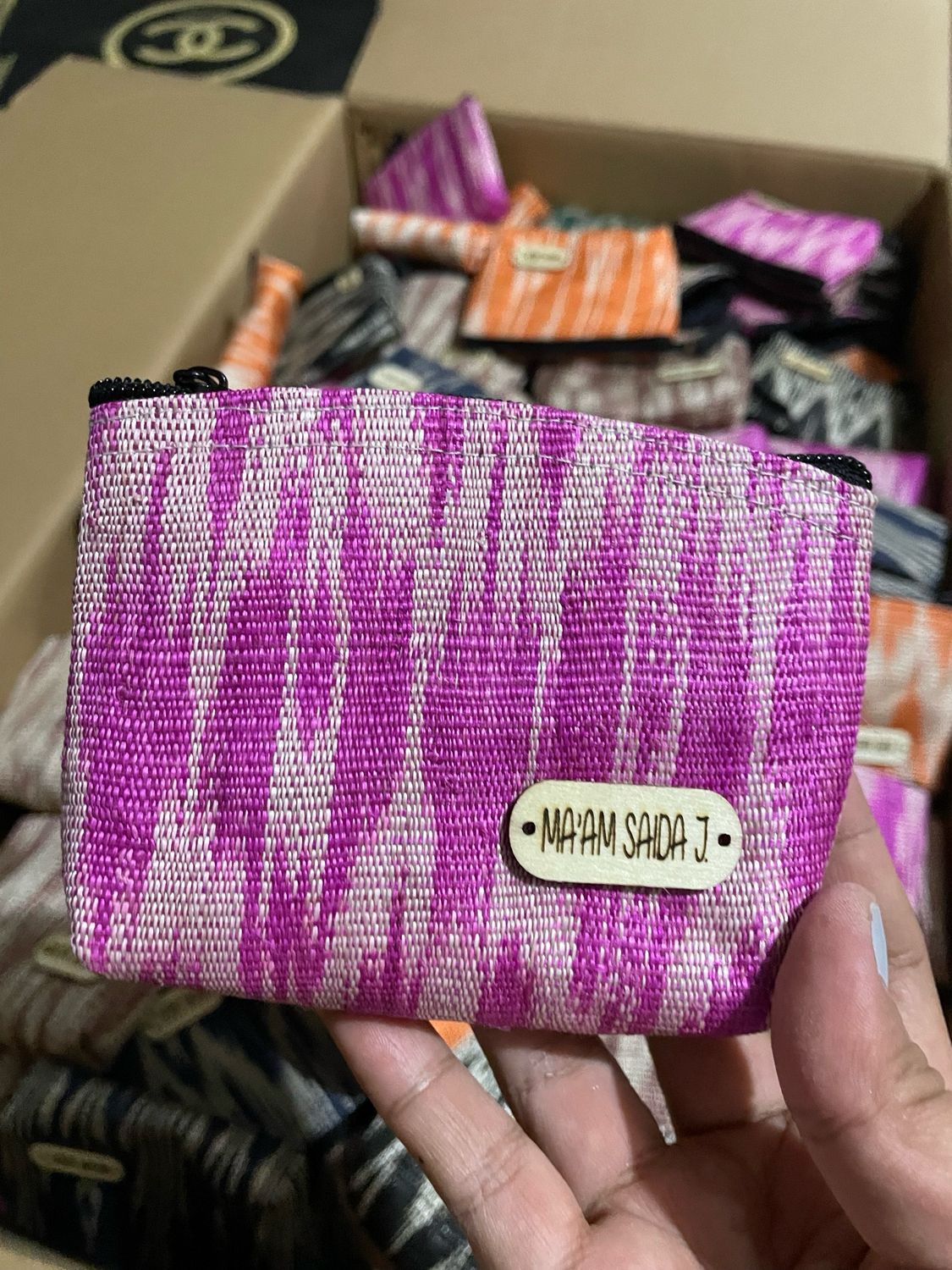 Souvenir. Tnalak Purse with Custom Engraved Name