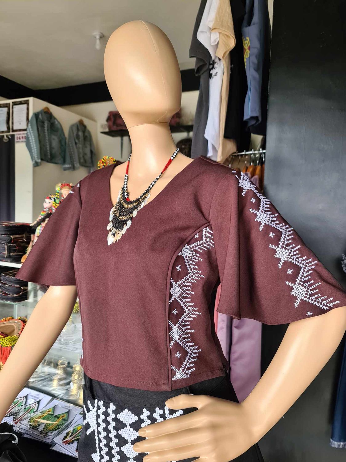 Blouse_25. T'BOLI HAND-EMBROIDERED BLOUSE