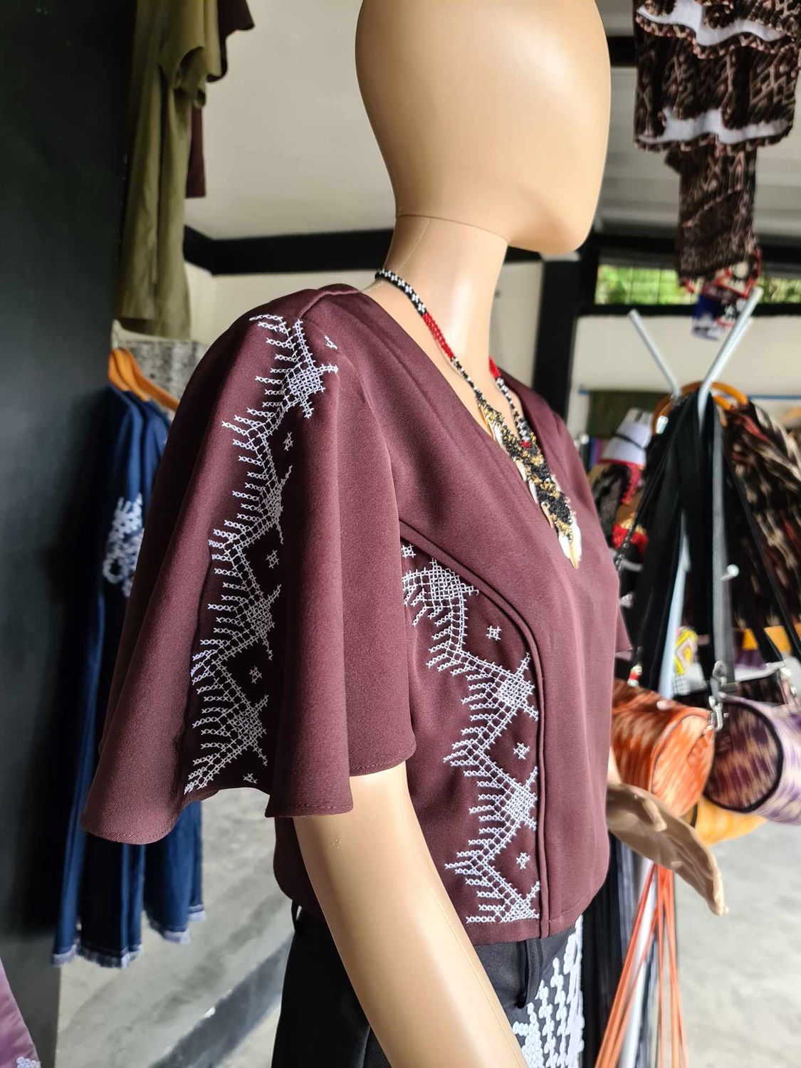 Blouse_25. T'BOLI HAND-EMBROIDERED BLOUSE