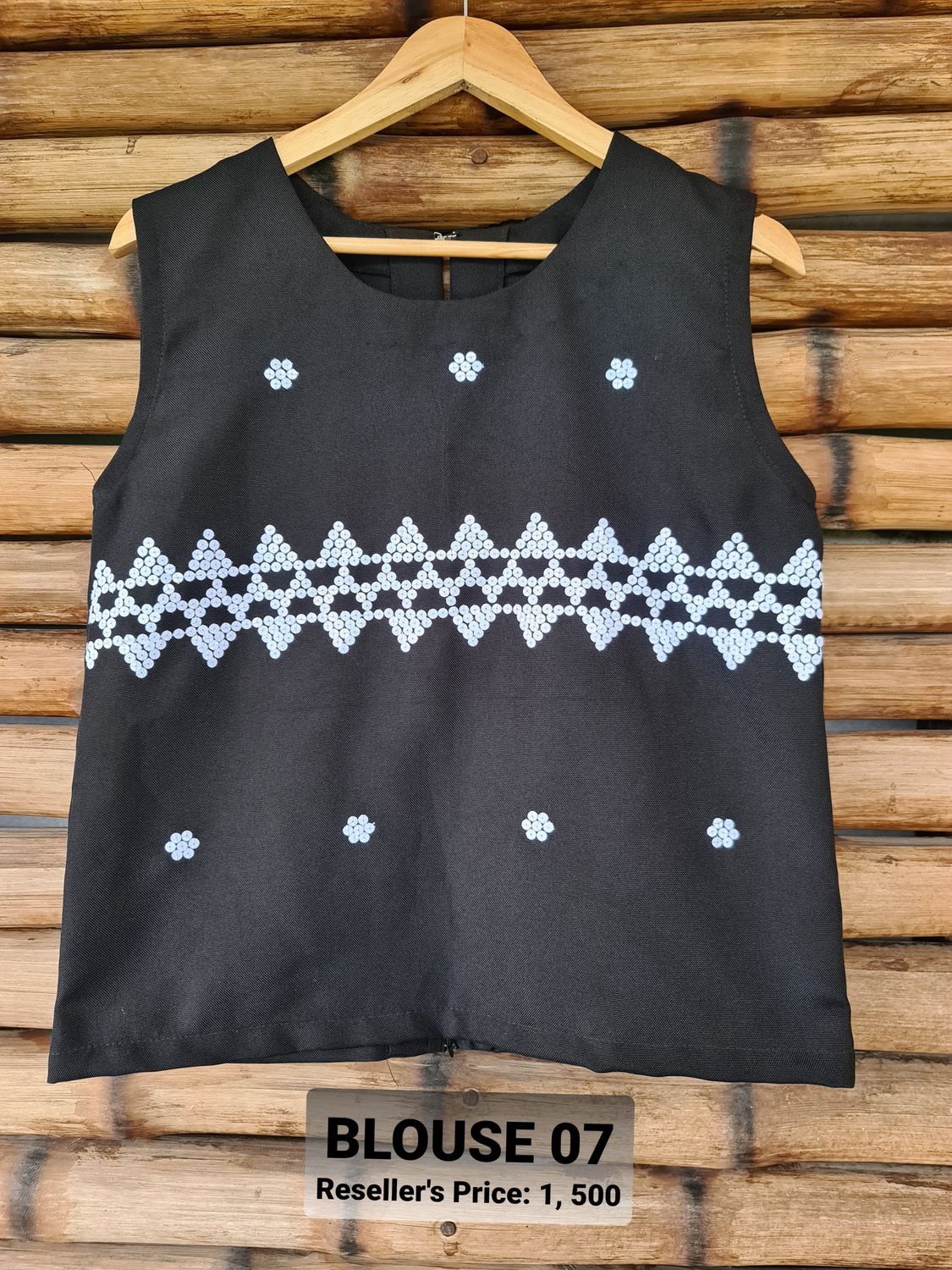 Blouse_33. T'BOLI BEADED SLEEVELESS BLOUSE