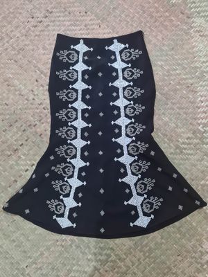 Skirt_29. T'BOLI HAND- EMBROIDERED AND HAND- BEADED MERMAID SKIRT