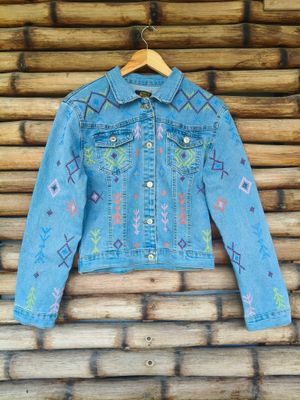 Jacket_05. T'BOLI HAND-EMBROIDERED &amp; DENIM JACKET