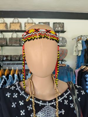 Headdress_01. TBOLI BEADED HEAD PIECE