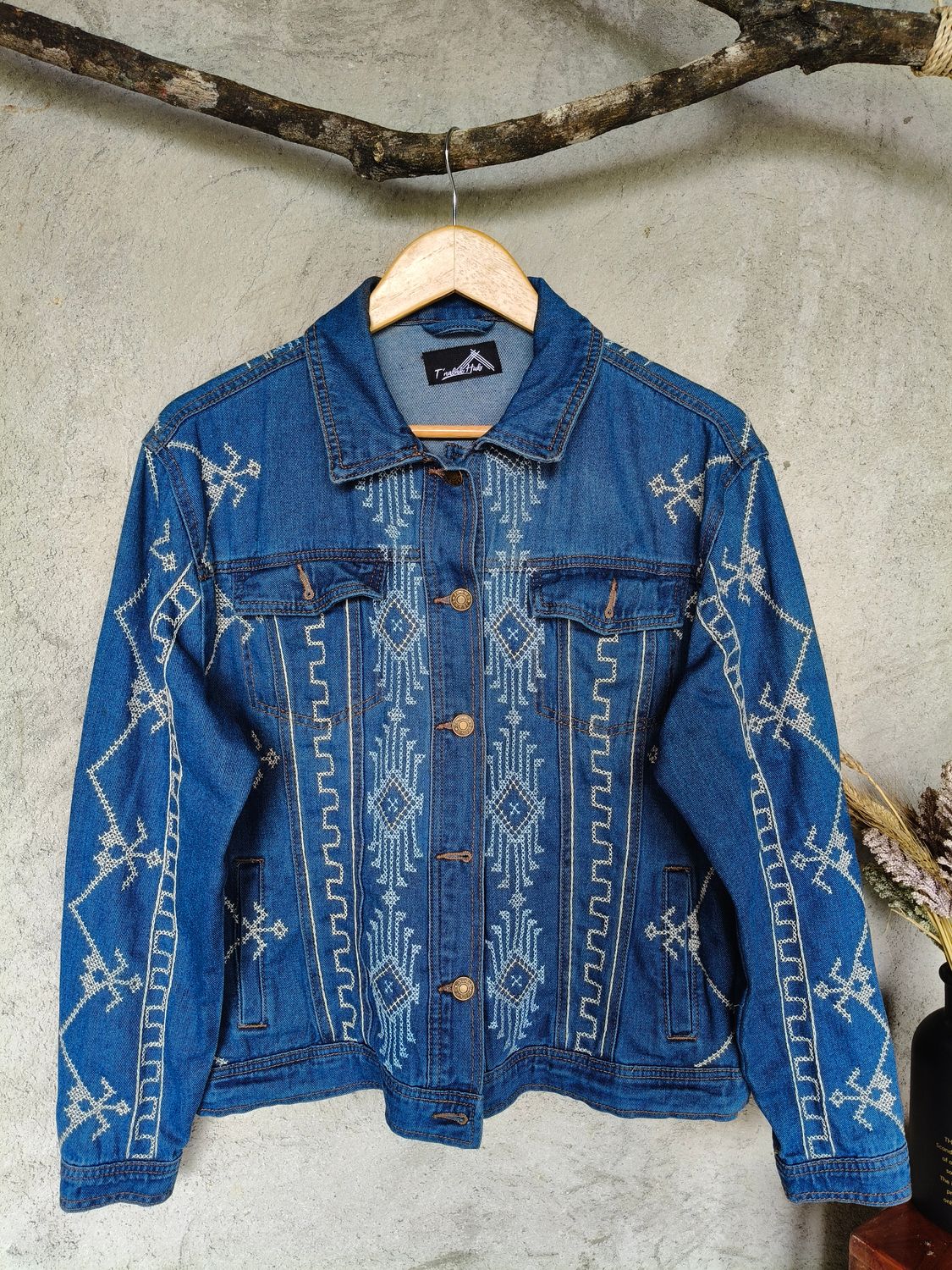 Jacket_01. TBOLI HAND-EMBROIDERED DENIM JACKET