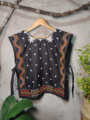 Bib Vest_01. T'BOLI HAND-BEADED BIB TOP