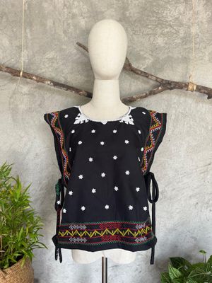 Bib Vest_01. T'BOLI HAND-BEADED BIB TOP
