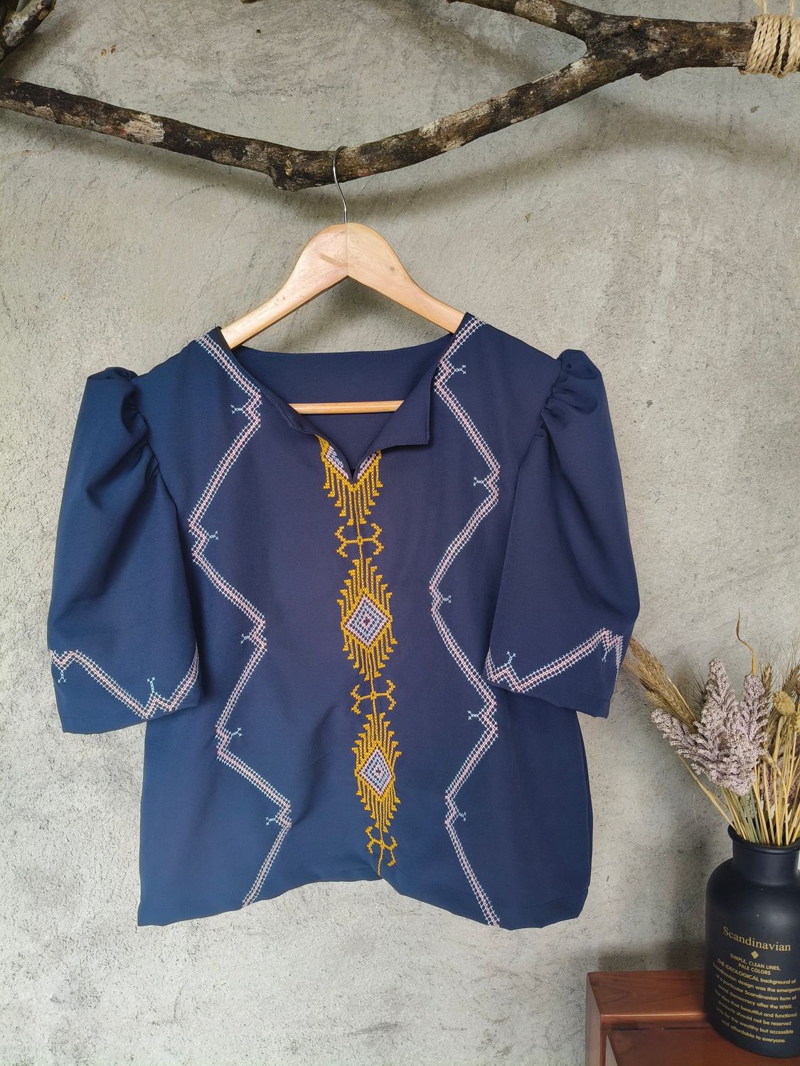 Blouse_02. T'BOLI HAND-EMBROIDERED BLOUSE