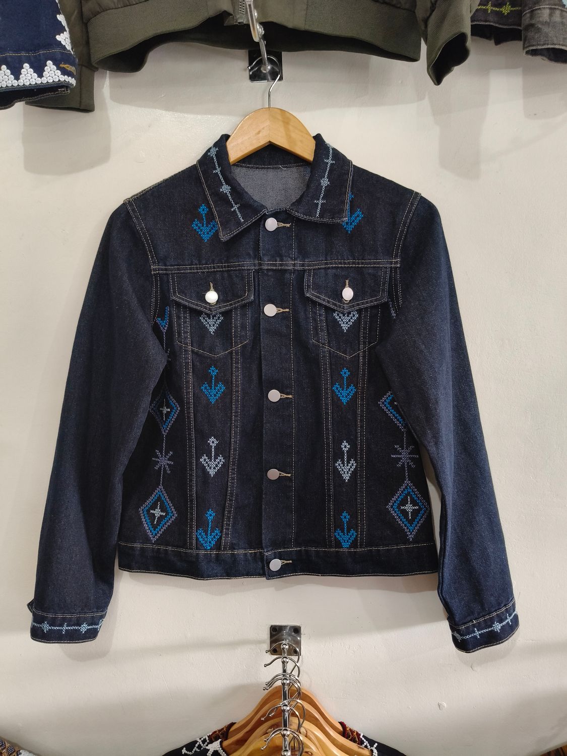 Jacket_19. T'BOLI HAND-EMBROIDERED DENIM JACKET