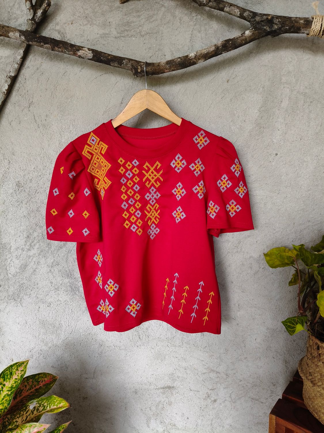Blouse_20. B'LAAN HAND- EMBROIDERED BLOUSE