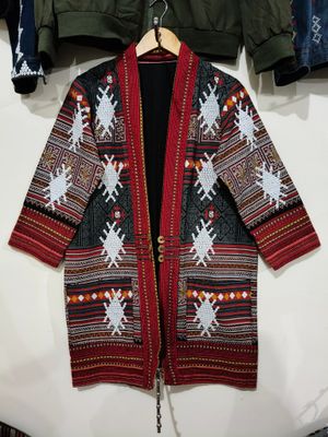 Blazer_25. T'BOLI HAND-BEADED BLAZER