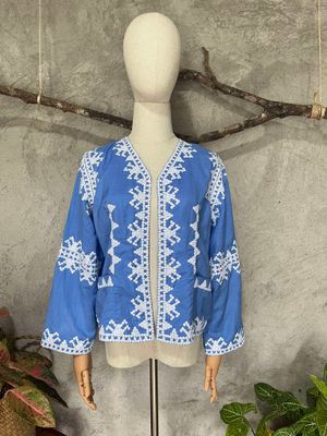 Blazer_29. T'BOLI HAND- BEADED BLAZER