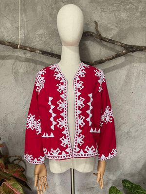 Blazer_29. T'BOLI HAND- BEADED BLAZER