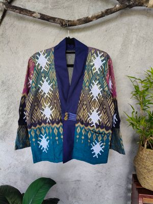 Blazer_27. T'BOLI HAND- BEADED BLAZER