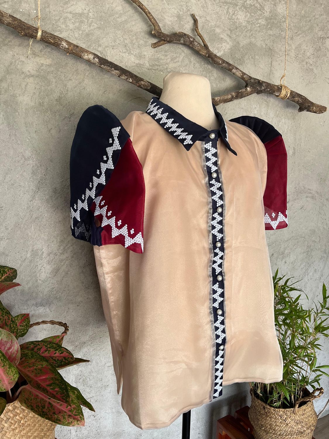 Filipiniana_04. T'BOLI HAND-BEADED FILIPINIANA TOP
