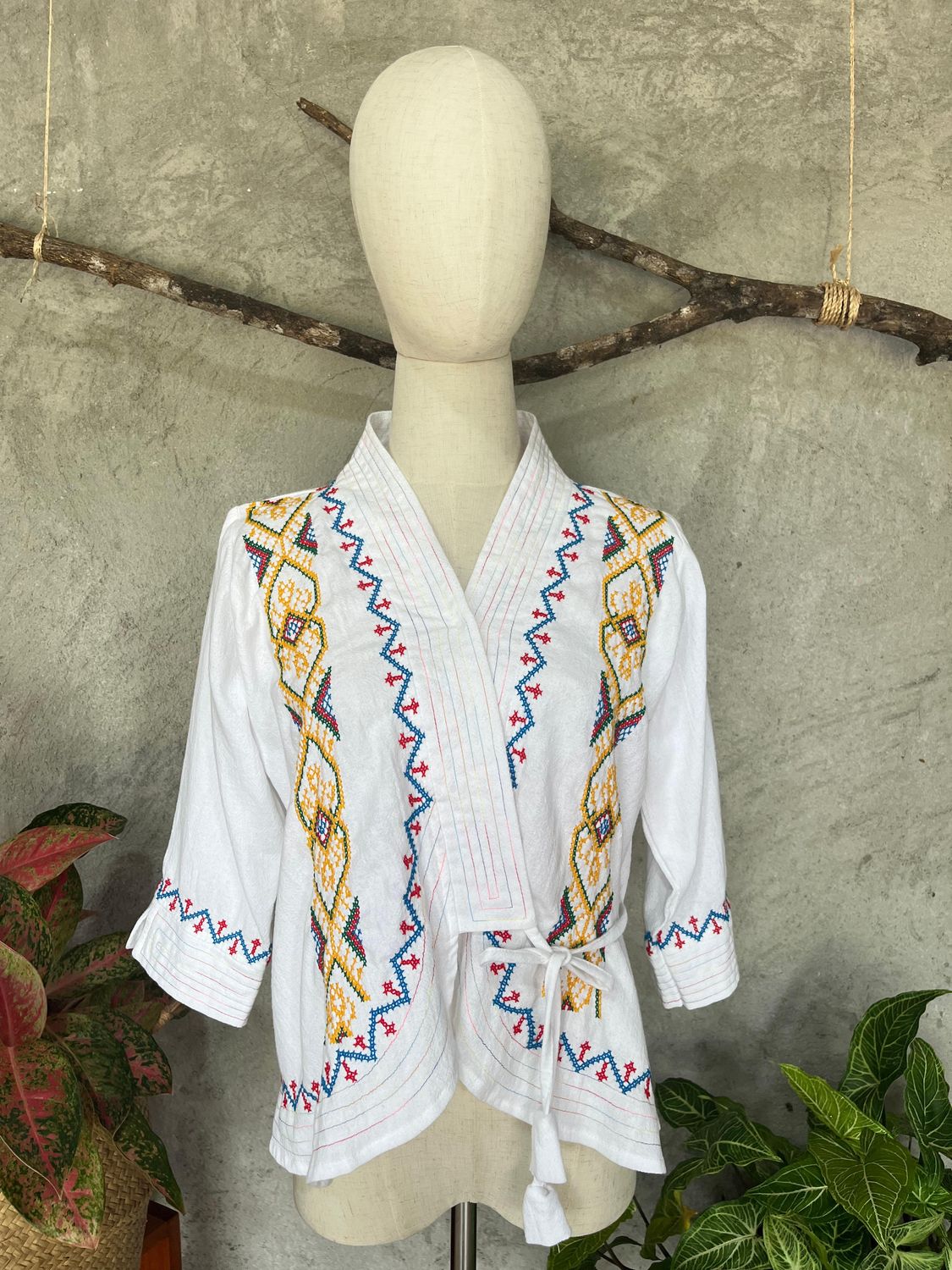 Blouse_45. TBOLI HAND-EMBROIDERY ROBE BLOUSE