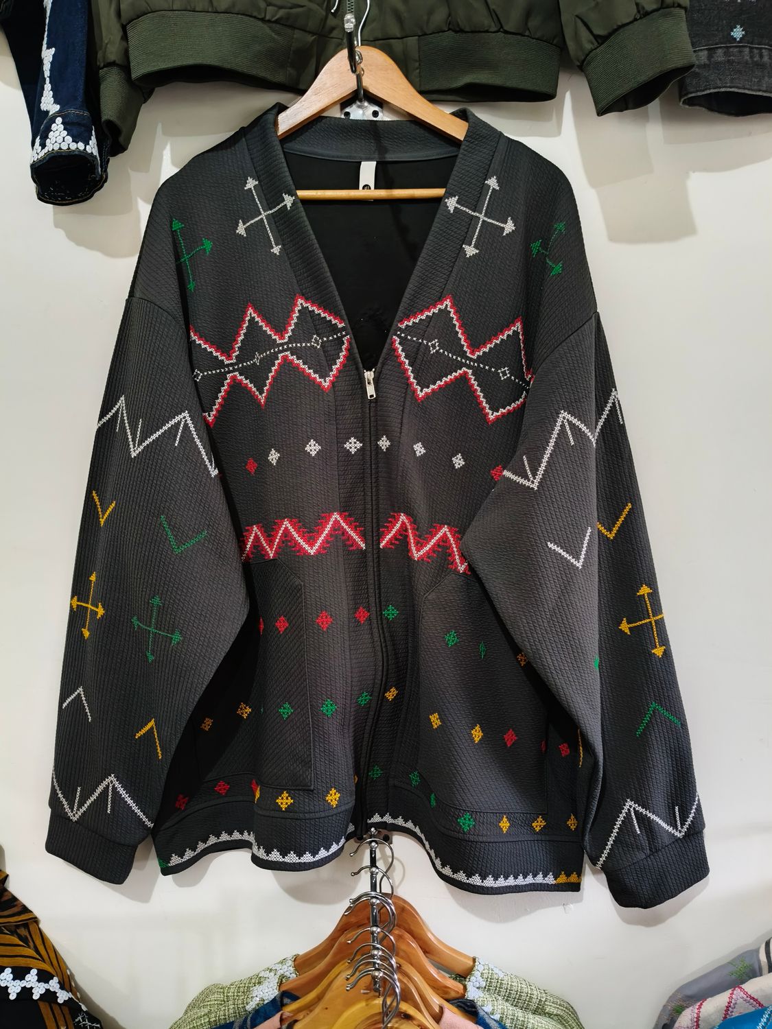 Jacket_23. T'BOLI EMBROIDERED DENIM JACKET