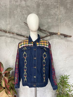 Jacket_21. T'BOLI EMBROIDERED GINTLO DENIM JACKET