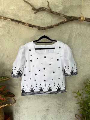 Filipiniana_03.  TBOLI HAND- BEADED FILIPINIANA TOP