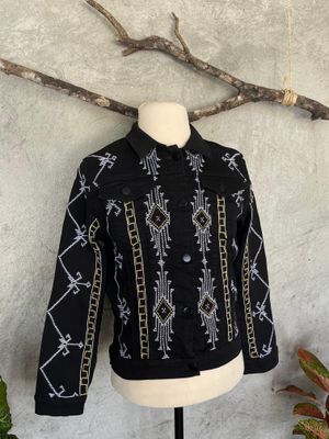 Jacket_25. T'BOLI EMBROIDERED DENIM JACKET