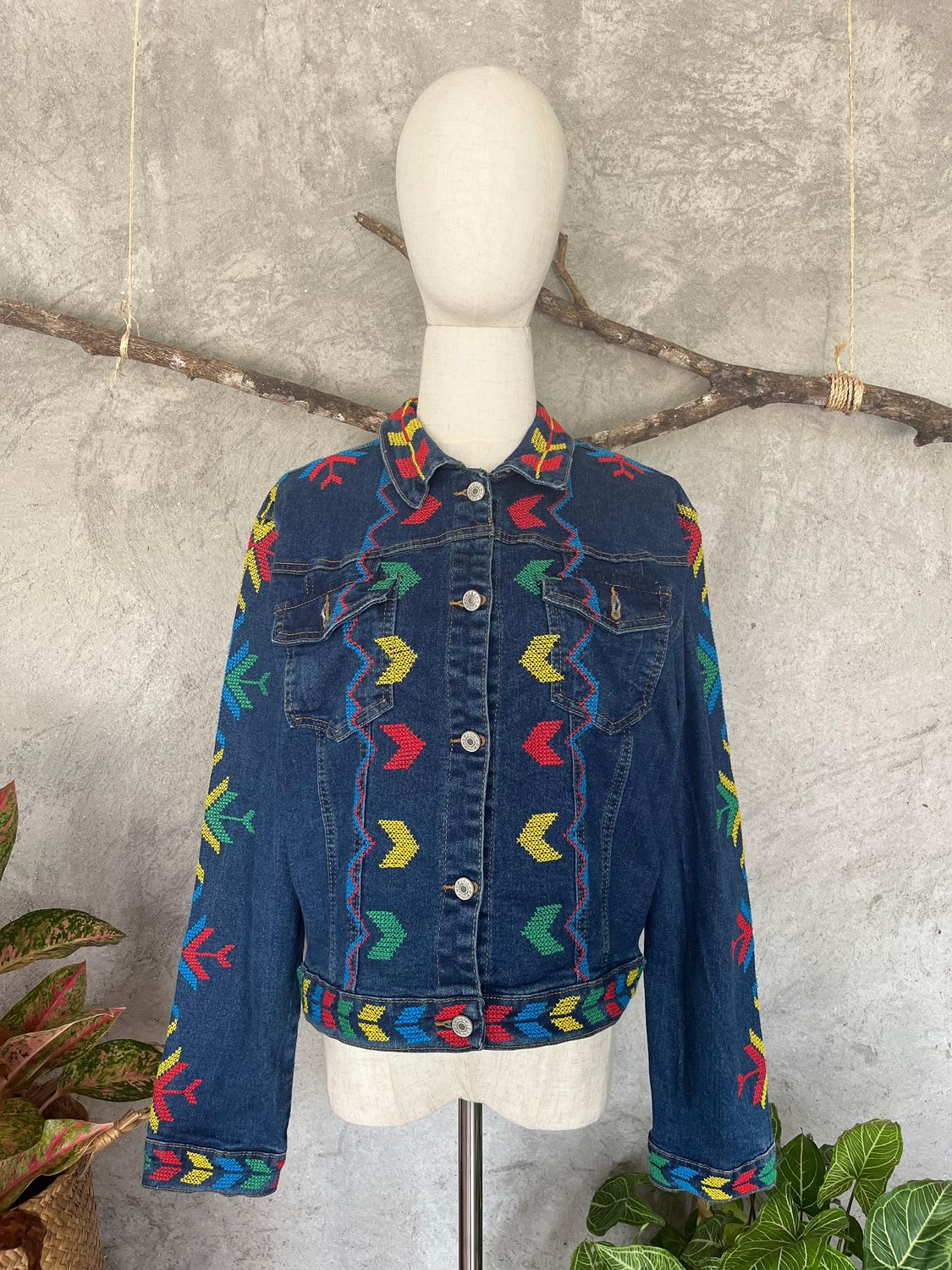 Jacket_24. T'BOLI EMBROIDERED DENIM JACKET
