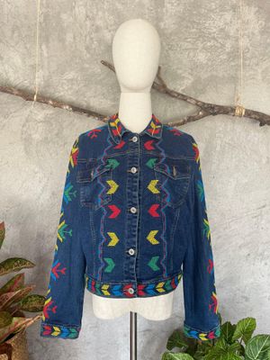 Jacket_24. T'BOLI EMBROIDERED DENIM JACKET