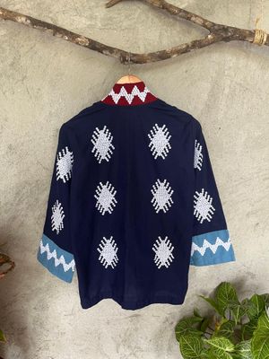 Blazer_33. T'BOLI HAND- BEADED BLAZER