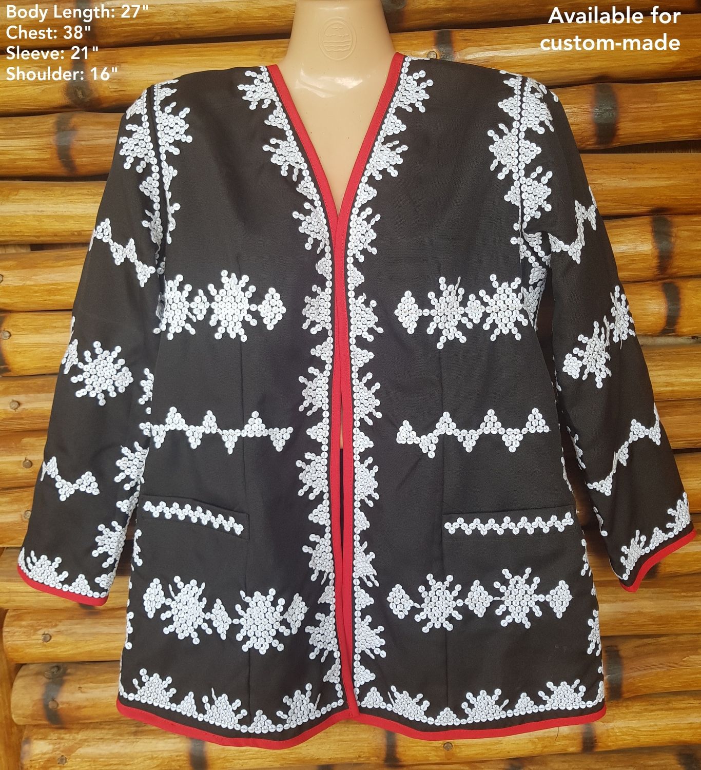 Blazer_42. T'BOLI HAND-BEADED Blazer