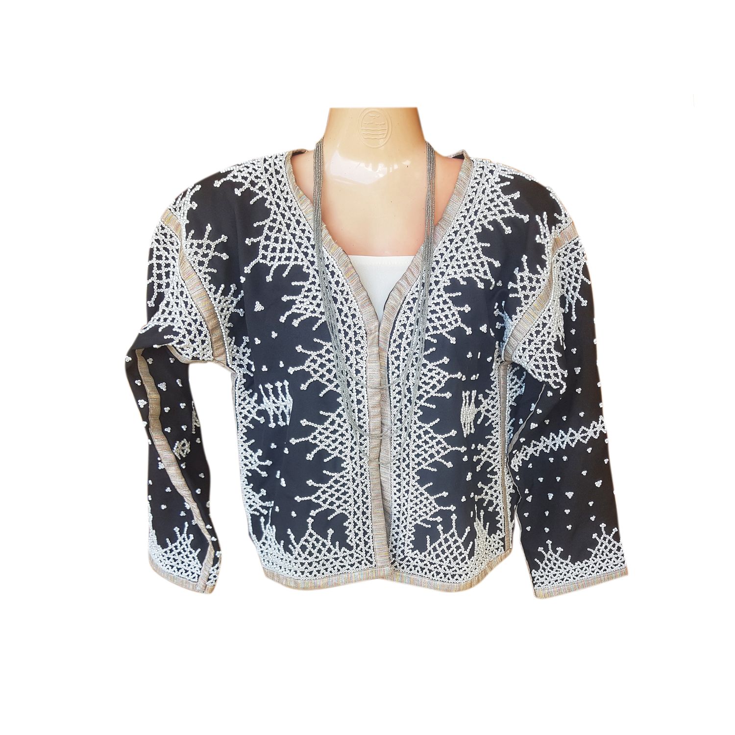 Blazer_44. T'BOLI HAND-BEADED Blazer