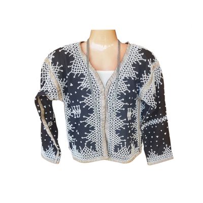 Blazer_44. T'BOLI HAND-BEADED Blazer