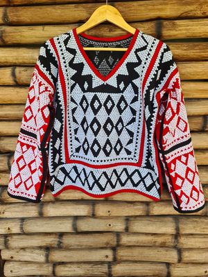 Blouse_72. T'BOLI HAND-BEADED BLOUSE