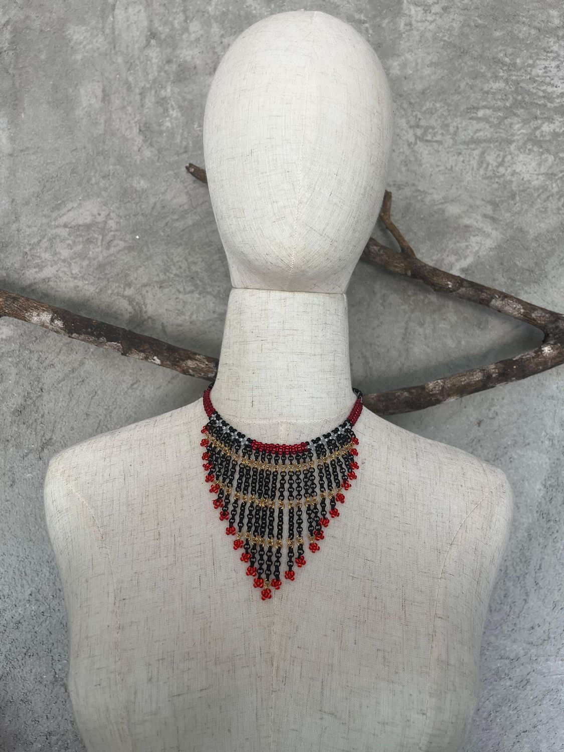 Choker_08. WATERFALL. T'boli Handmade
