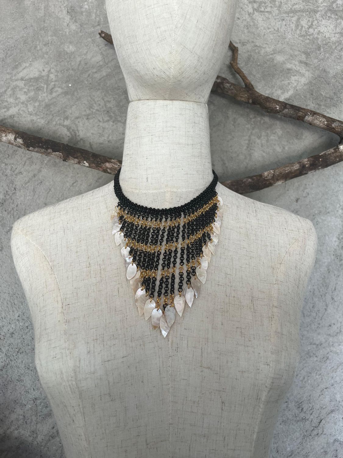 Choker_08. WATERFALL. T'boli Handmade