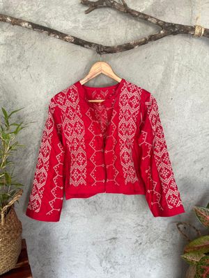 Blazer_46. T'BOLI HAND-EMBROIDERED BLAZER