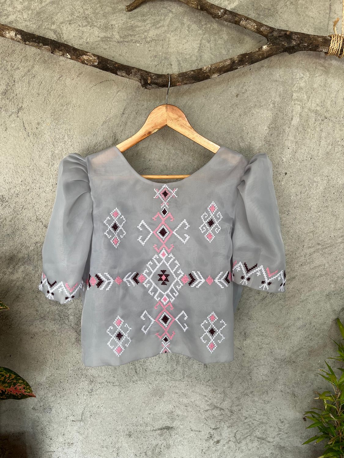 Filipiniana_06. T'BOLI HAND-EMBROIDERED FILIPINIANA TOP