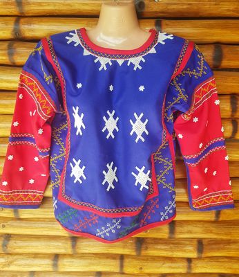Blouse_70. T'BOLI HAND-EMBROIDERED AND HAND-BEADED BLOUSE