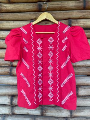 Blouse_75. T'BOLI HAND-EMBROIDERED BLOUSE