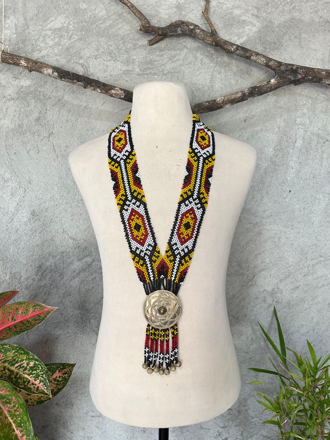 Necklace_21. T'BOLI HAND-BEADED NECKLACE