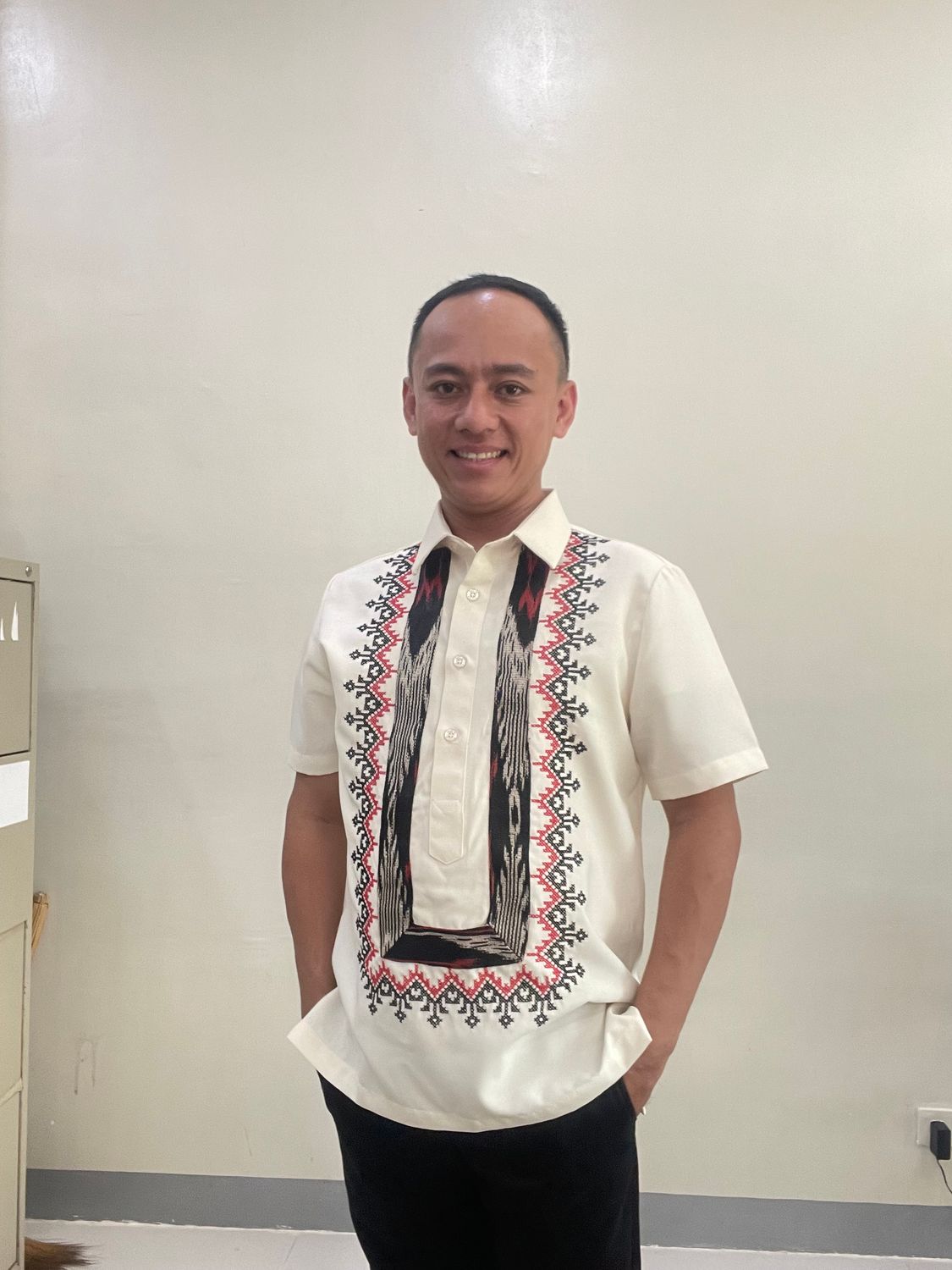 Barong_02. T'BOLI HAND-EMBROIDERED BARONG ACCENTUATED WITH TNALAK