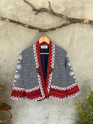 Blazer_45. T'BOLI HAND-EMBROIDERED Blazer